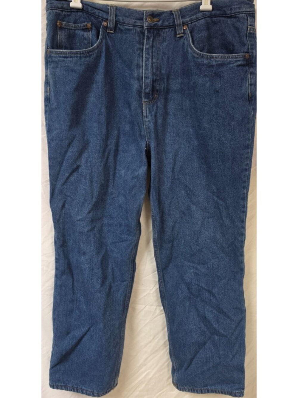 VTG Guide Gear Mens 40X29 Flannel Lined Straight Leg Heavy Blue Denim Jeans